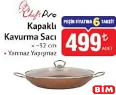 CHEF 'S PRO KAPAKLI KAVURMA SACI 32 CM